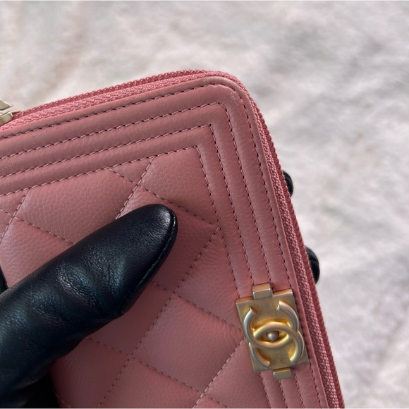 Pink Chanel Boy Wallet - Picture 7 of 9